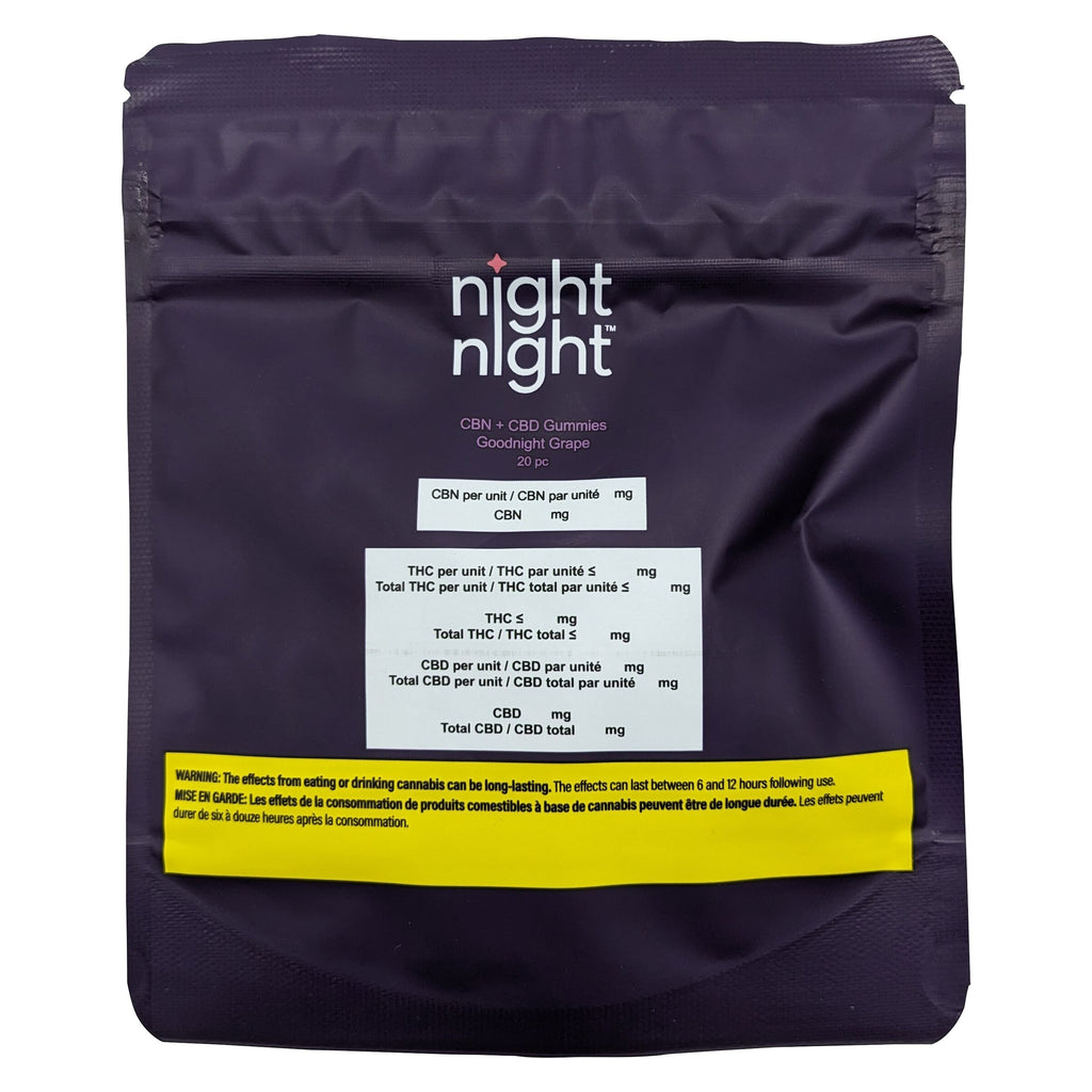 CBN+CBD Gélifiés  - Goodnight Grape - 