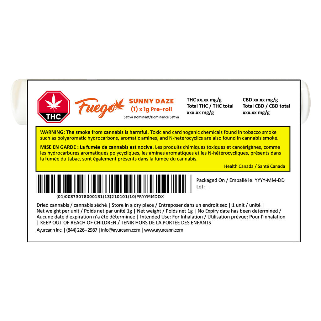 Préroulé Sunny Daze Sativa - 