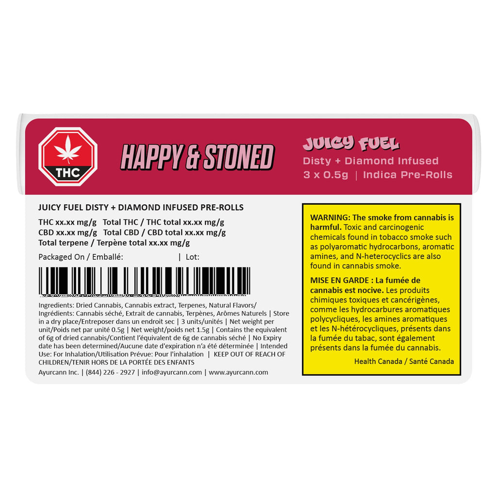 Juicy Fuel Disty + Diamond Infused Pre-roll - 