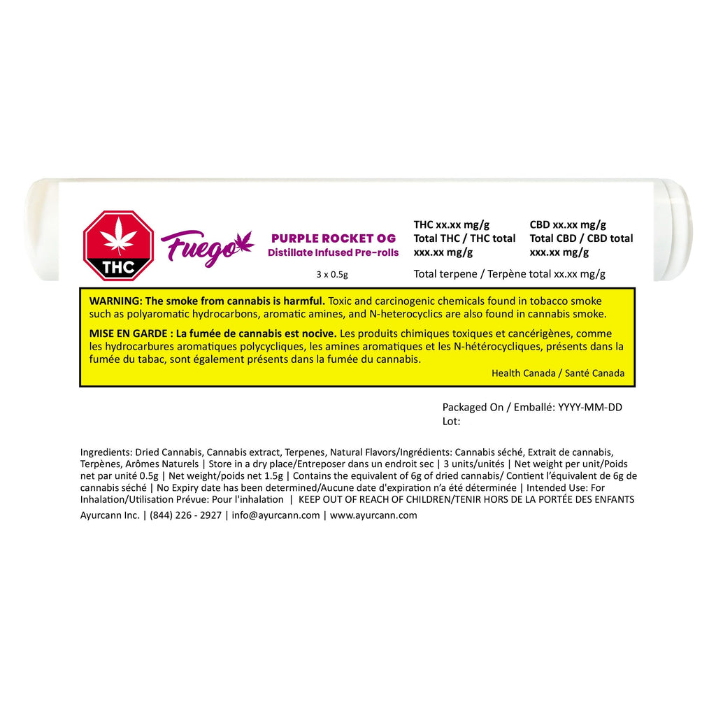 Préroulé infusé Purple Rocket OG - Distillat - 