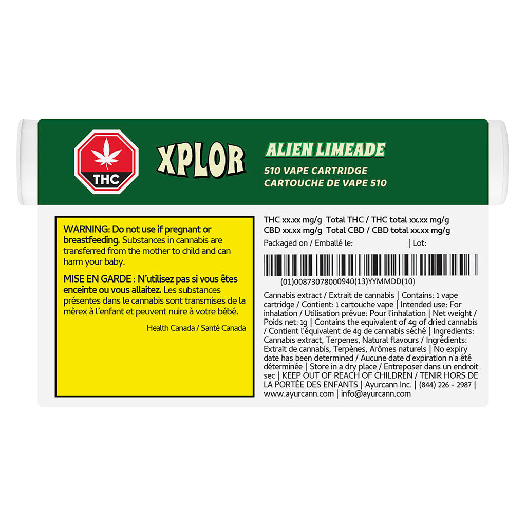 Cartouche à filetage 510 Alien Limeade - 