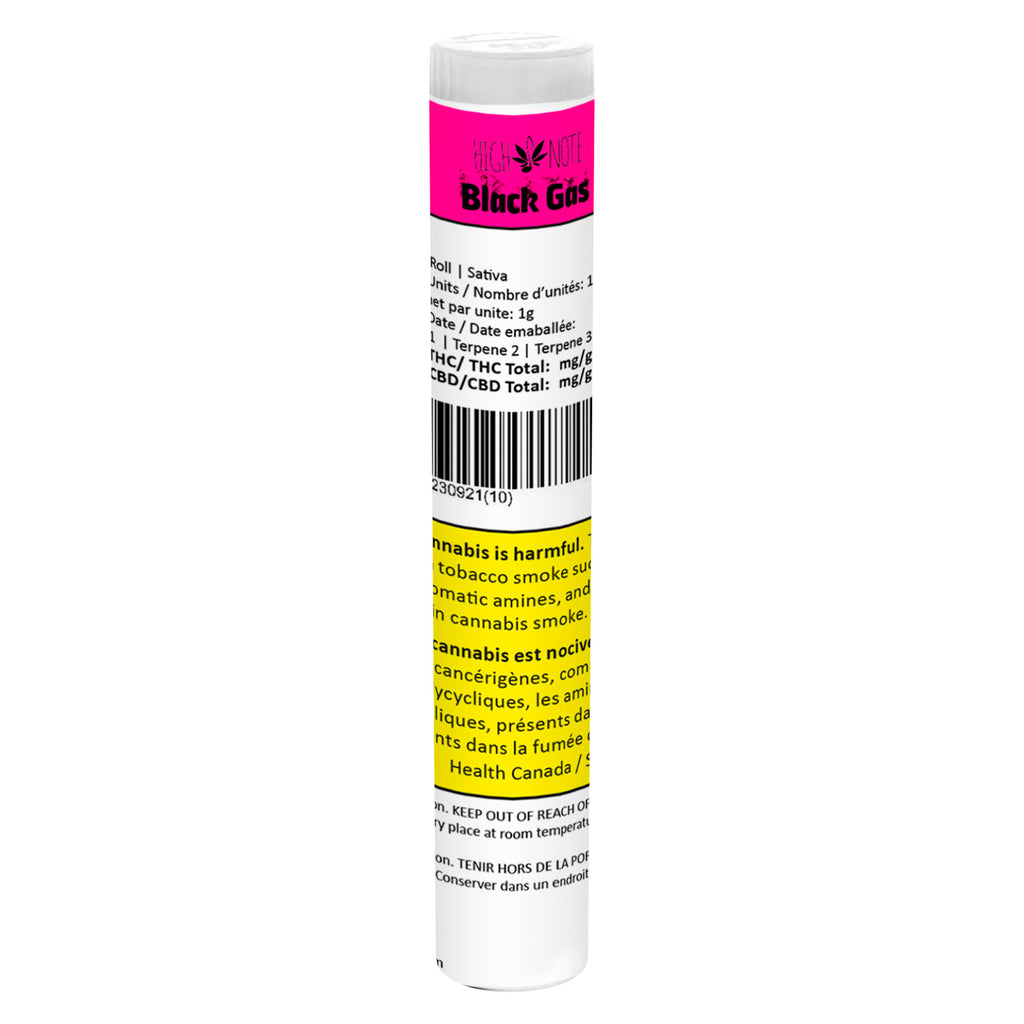 Paquet Préroulé Black Gas - 