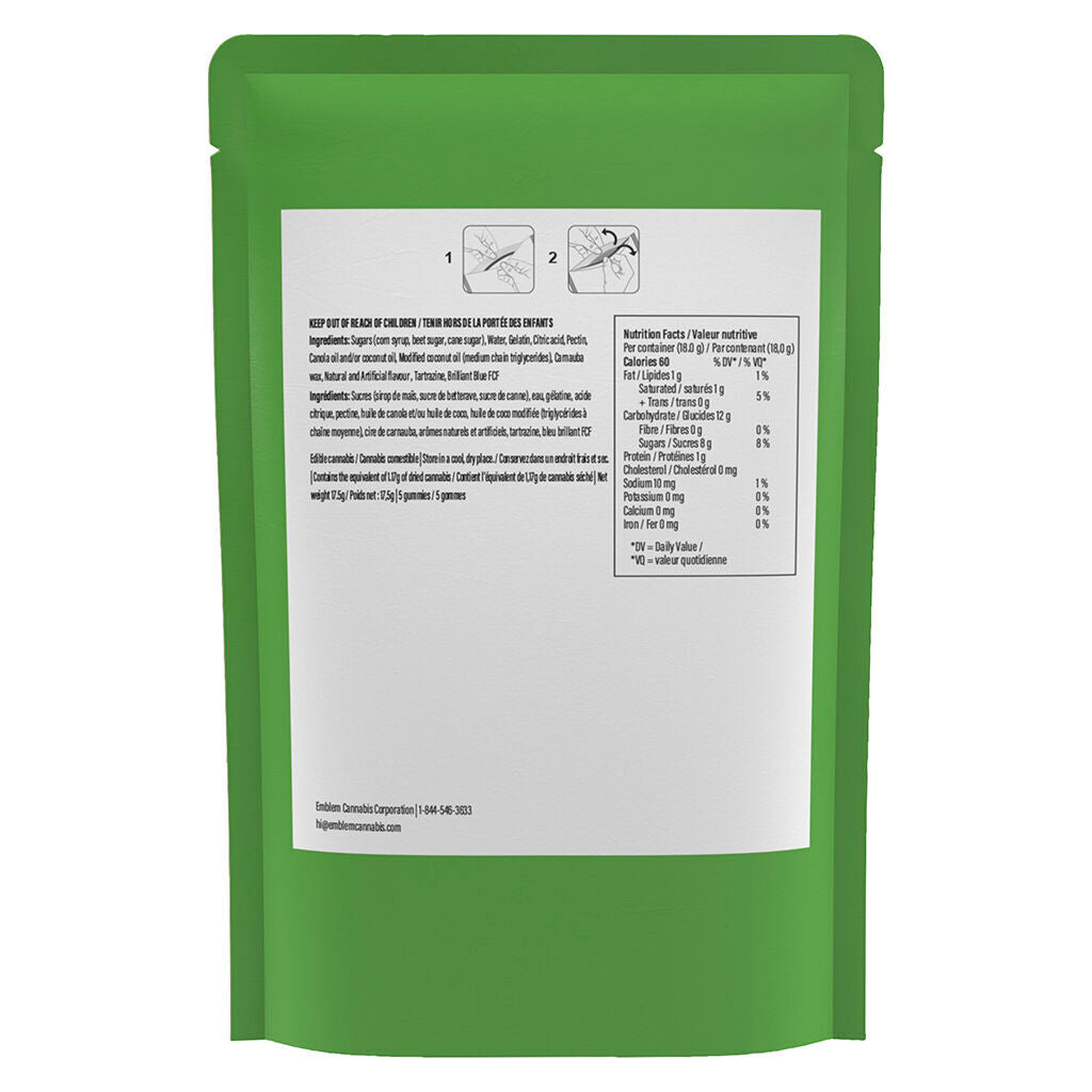 Gélifiés Green Apple équilibrés THC:CBD - 