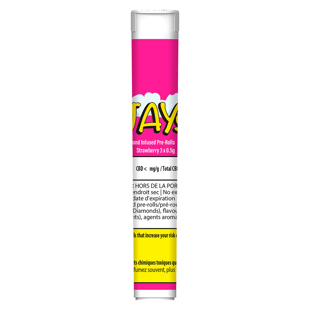 High Potency 50+ Diamond Infused Strawberry Ripple Pre-Rolls - 