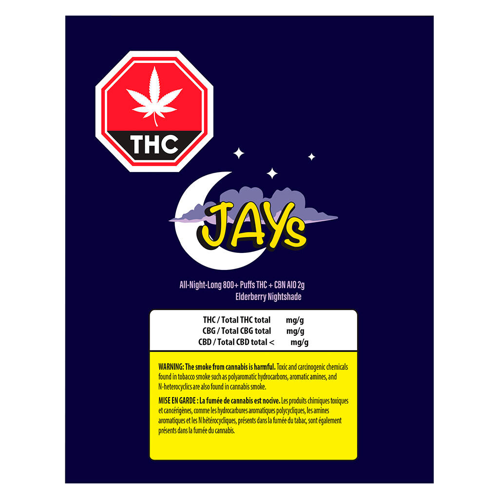 All-Night-Long 800+ Puffs THC + CBN tout-en-un - 