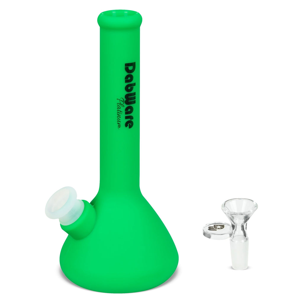 Bong en silicone durci au platine de style bécher - 